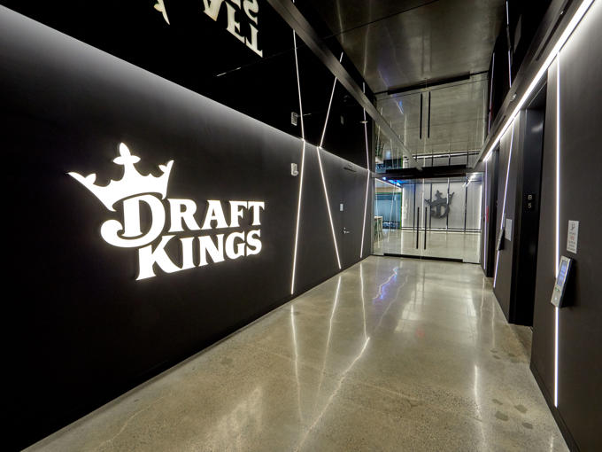 a hallway with a sign on the wall
