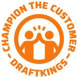 PA GEN DK Values INT Championthecustomer Badge Orange