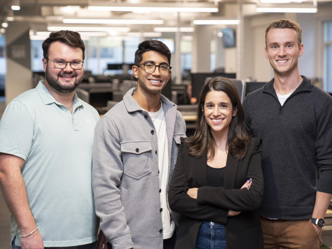 a group of people posing for a photo